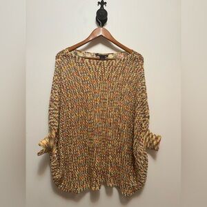 Colorful Knit Women's Poncho